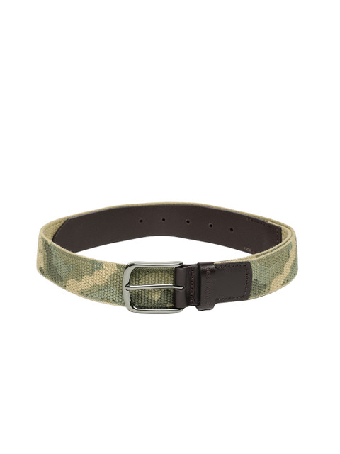 

U.S. Polo Assn. Men Beige & Green Camouflage Print Belt