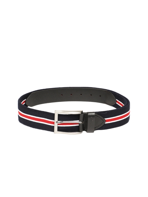 

U.S. Polo Assn. Men Navy Blue Striped Belt