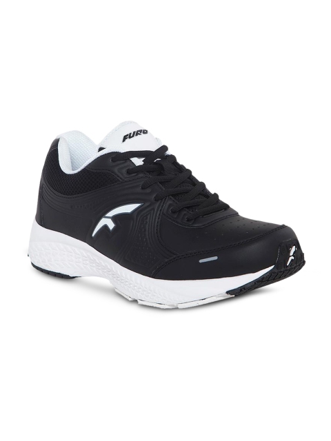 

FURO by Red Chief Men Black Mesh Mid-Top Running Shoes R1002 BLACK