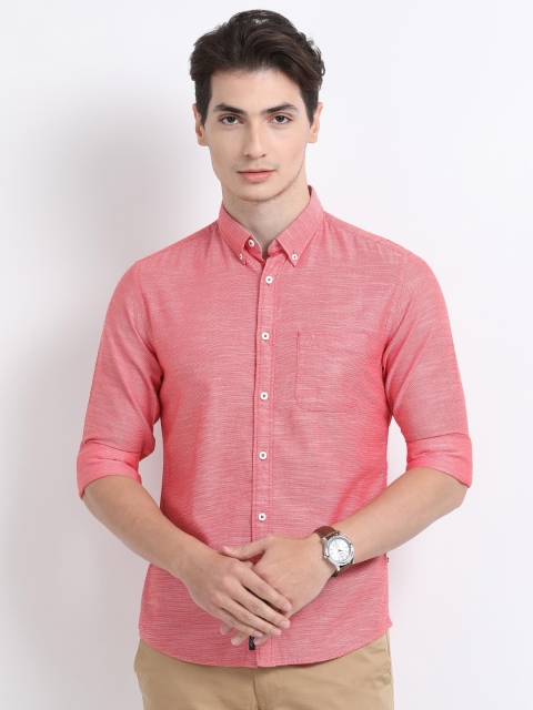

Indian Terrain Men Red & White Regular Fit Printed Casual Shirt