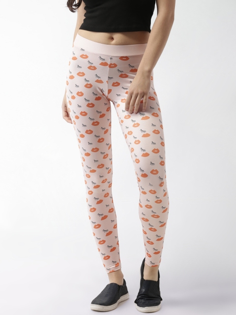 

Blue Paint Women Peach Printed Leggings