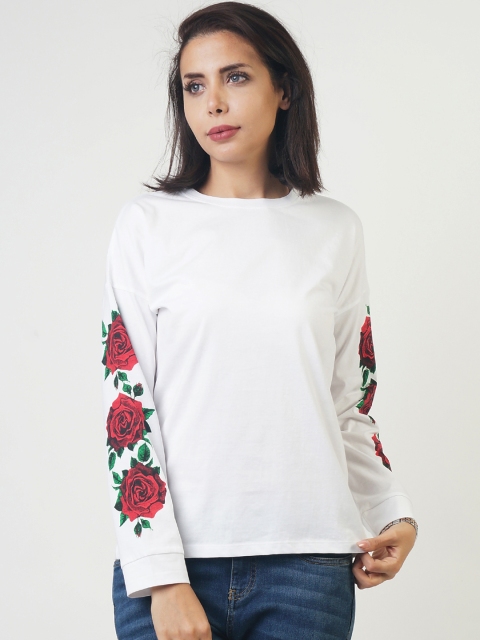 

Blue Saint Women White Printed Top