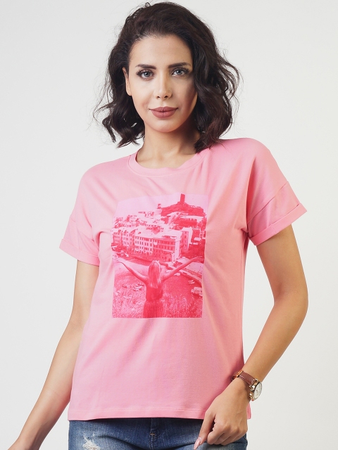 

Blue Saint Women Pink Printed Top