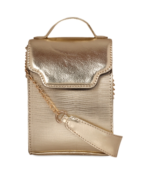 

Berrypeckers Gold-Toned Solid Sling Bag