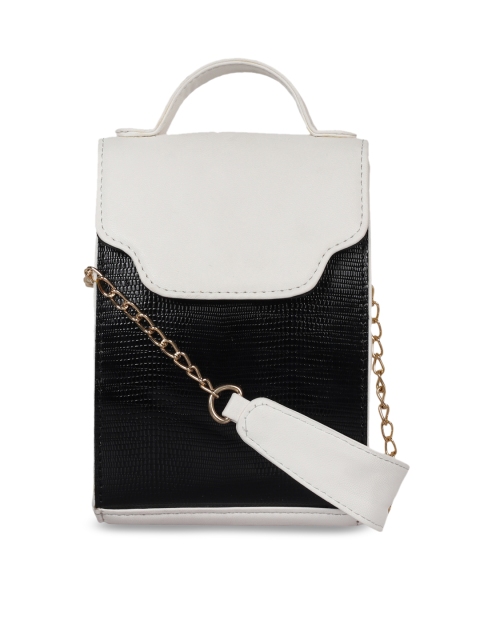 

Berrypeckers Black & White Colourblocked Sling Bag