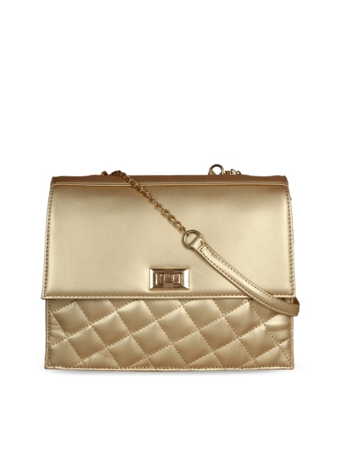 

Berrypeckers Gold-Toned Textured Sling Bag