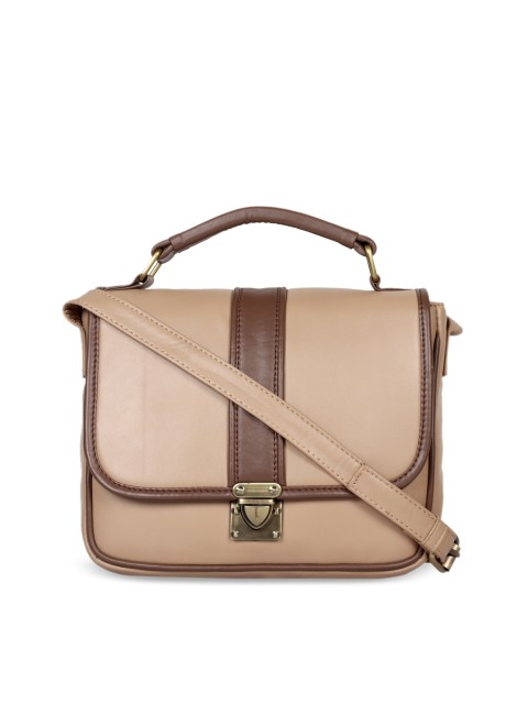 

Berrypeckers Beige & Brown Solid Sling Bag