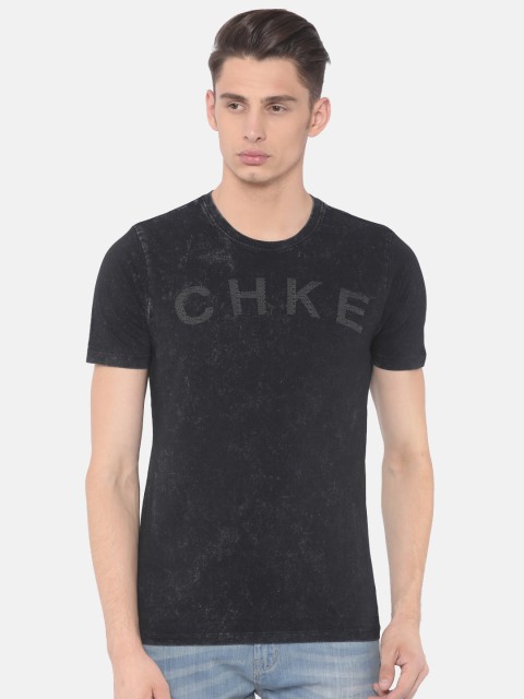 

Cherokee Men Charcoal Grey Printed Round Neck T-shirt