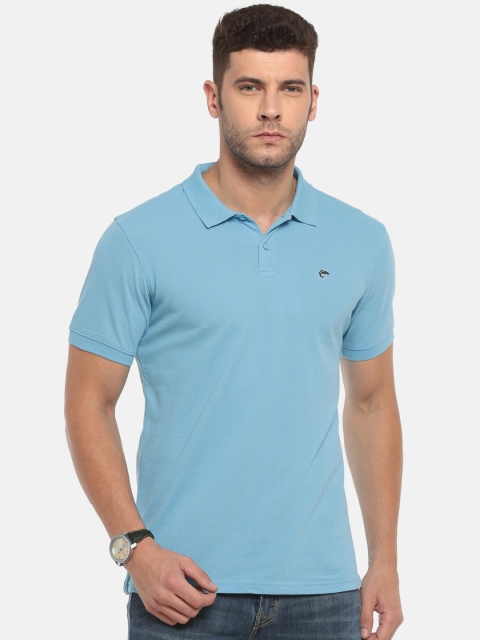 

Ruggers Men Blue Solid Polo T-shirt