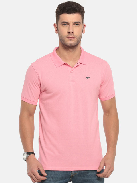 

Ruggers Men Pink Solid Polo T-shirt