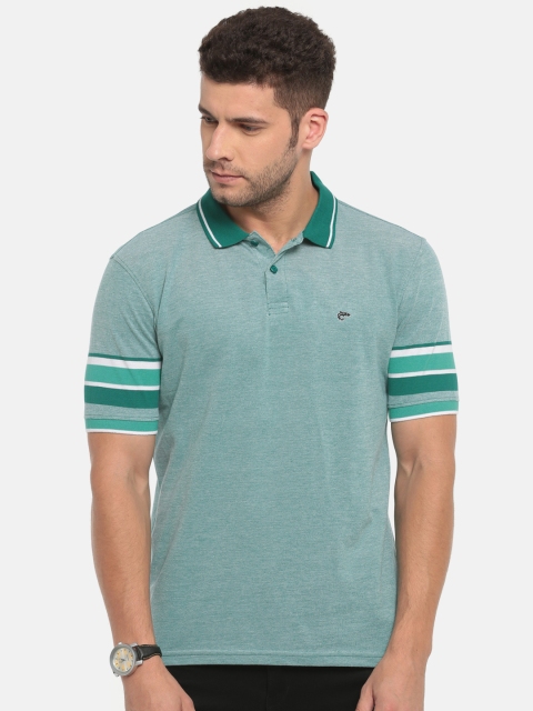 

Ruggers Men Green Solid Polo Collar T-shirt