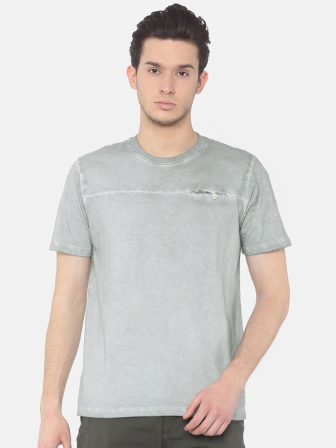 

Cherokee Men Grey Solid Round Neck T-shirt