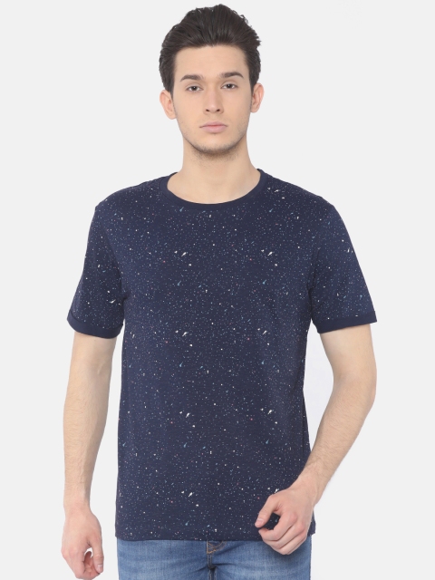 

Cherokee Men Navy Printed Round Neck T-shirt, Navy blue