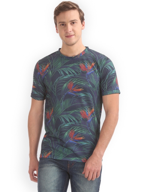 

Colt Men Charcoal Printed Round Neck T-shirt