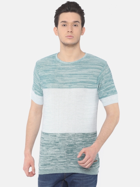 

Cherokee Men Blue Slim Fit Colourblocked Round Neck T-shirt