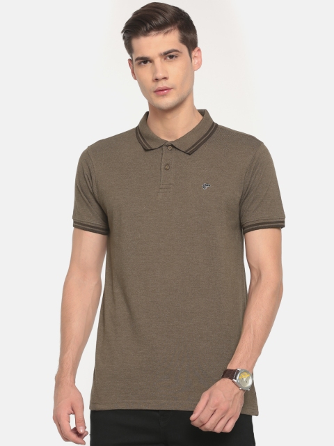 

Ruggers Men Brown Solid Polo Collar T-shirt