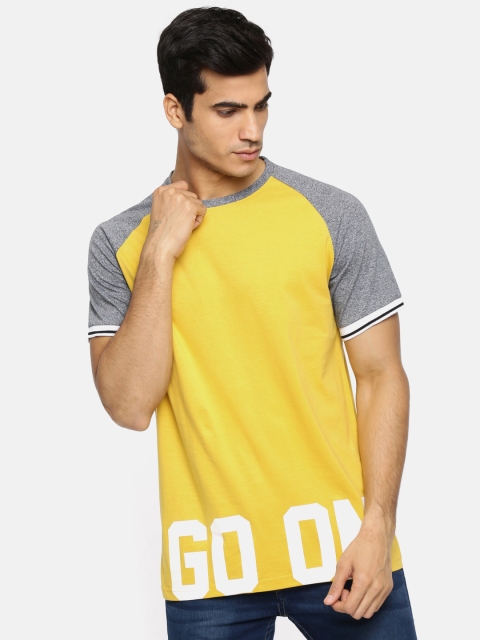 

Colt Men Yellow Printed Round Neck T-shirt