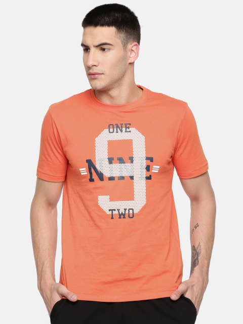 

Colt Men Orange Printed Round Neck T-shirt