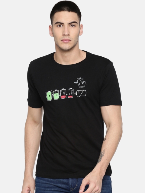 

Colt Men Black Graphic Printed Round Neck T-shirt