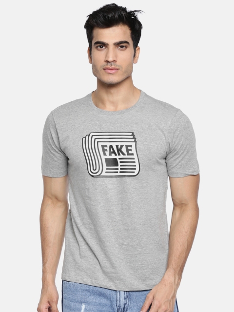 

Colt Men Grey Printed Round Neck T-shirt