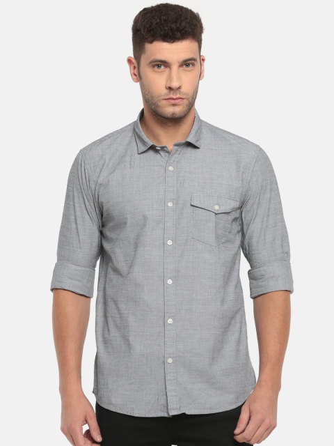 

Ruggers Men Grey Contemporary Regular Fit Solid Casual Shirt