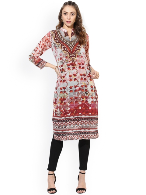 

Sangria Women Multicoloured Printed Straight Kurta, Multi