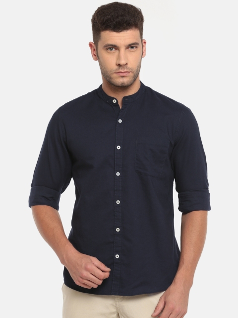

Ruggers Men Navy Blue Contemporary Regular Fit Solid Casual Shirt