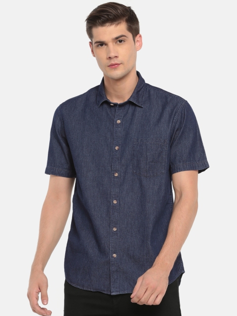 

Ruggers Men Blue Solid Contemporary Regular Fit Casual Shirt