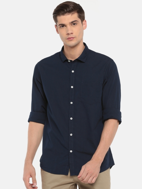 

Ruggers Men Navy Blue Contemporary Regular Fit Solid Casual Shirt
