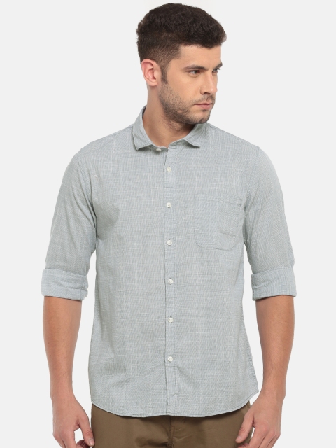 

Ruggers Men Grey Contemporary Regular Fit Self Design Casual Shirt