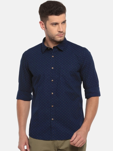 

Ruggers Men Navy Blue Contemporary Regular Fit Printed Casual Shirt