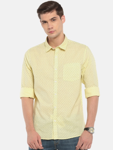 

Ruggers Men Yellow Contemporary Fit Printed Casual Shirt