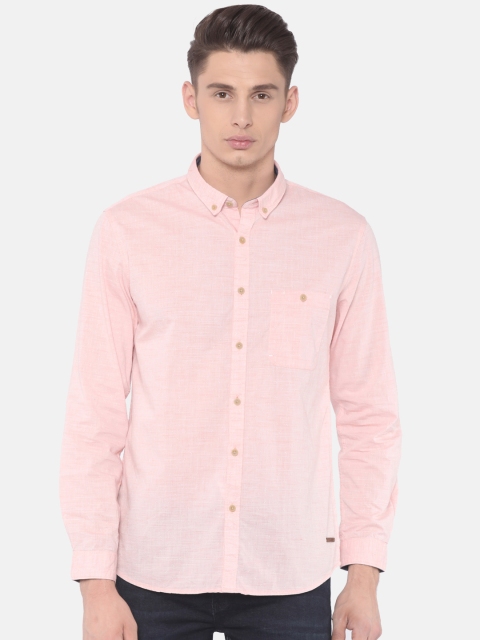

Cherokee Men Orange Contemporary Regular Fit Self Design Casual Shirt