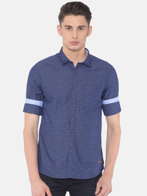

Cherokee Men Navy Blue Contemporary Regular Fit Solid Casual Shirt