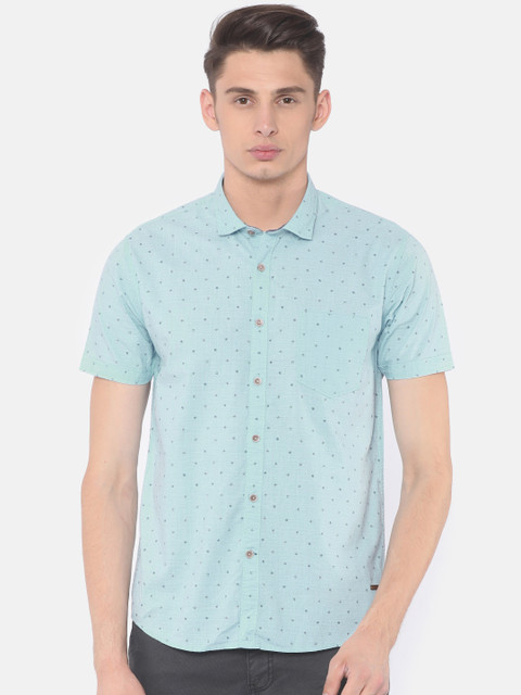 

Cherokee Men Blue Contemporary Regular Fit Printed Casual Shirt