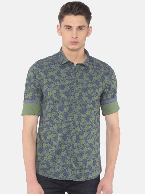 

Cherokee Men Green Contemporary Regular Fit Printed Casual Shirt