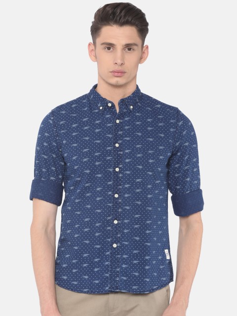 

Cherokee Men Blue Contemporary Regular Fit Printed Casual Shirt