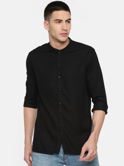 

Colt Men Black Slim Fit Solid Casual Shirt