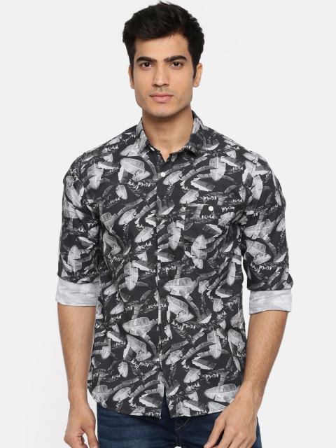 

Colt Men Black & Off-White Slim Fit Printed Casual Shirt