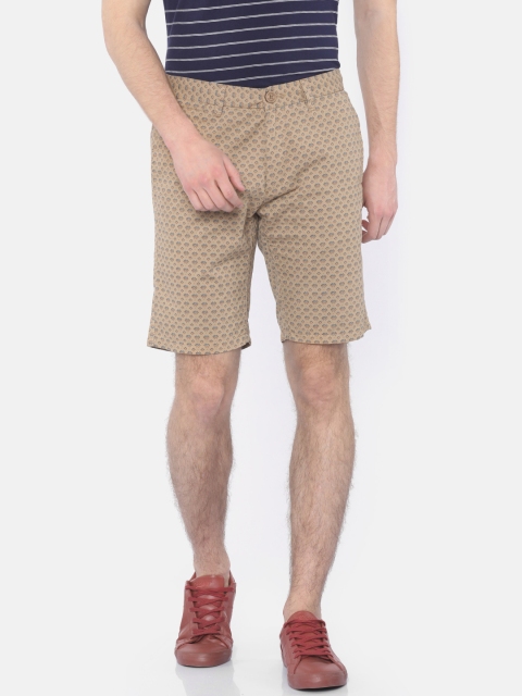 

Cherokee Men Beige Printed Slim Fit Regular Shorts