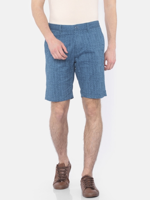 

Cherokee Men Blue Printed Slim Fit Regular Shorts