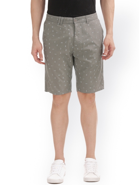 

Colt Men Grey Printed Slim Fit Regular Shorts