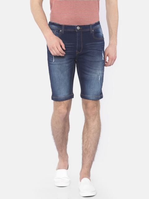 

Cherokee Men Blue Solid Slim Fit Denim Shorts