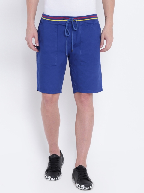 

Colt Men Blue Solid Regular Fit Sports Shorts