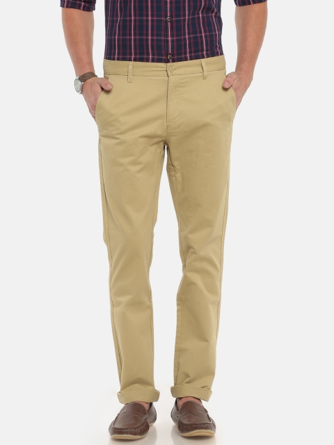 

Ruggers Men Khaki Urban Slim Fit Solid Chinos