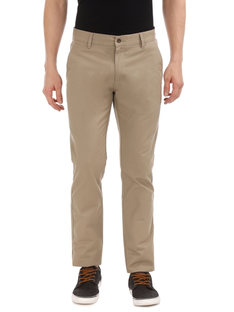 

Ruggers Men Beige Skinny Fit Solid Regular Trousers