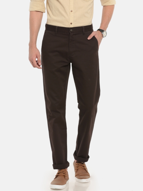 

Ruggers Men Brown Skinny Fit Solid Trousers