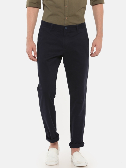 

Ruggers Men Navy Blue Skinny Fit Solid Trousers