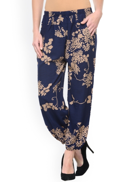 

Camey Women Blue Printed Harem Pants