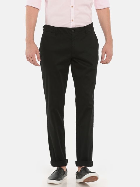 

Ruggers Men Black Skinny Fit Solid Chinos